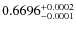 $0.6696^{\rm +0.0002}_{-0.0001}$