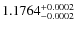 $1.1764^{\rm +0.0002}_{-0.0002}$