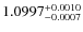 $1.0997^{\rm +0.0010}_{-0.0007}$