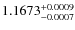 $1.1673^{\rm +0.0009}_{-0.0007}$