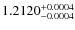 $1.2120^{\rm +0.0004}_{-0.0004}$