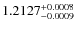 $1.2127^{\rm +0.0008}_{-0.0009}$