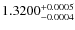 $1.3200^{\rm +0.0005}_{-0.0004}$