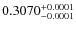 $0.3070^{\rm +0.0001}_{-0.0001}$