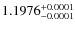 $1.1976^{\rm +0.0001}_{-0.0001}$