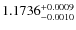 $1.1736^{\rm +0.0009}_{-0.0010}$