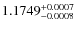 $1.1749^{\rm +0.0007}_{-0.0008}$