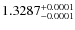 $1.3287^{\rm +0.0001}_{-0.0001}$
