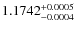 $1.1742^{\rm +0.0005}_{-0.0004}$