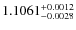 $1.1061^{\rm +0.0012}_{-0.0028}$