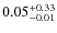 $\rm0.05_{-0.01}^{+0.33}$