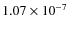 $1.07\times 10^{-7}$