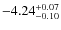 $\rm -4.24^{+0.07}_{-0.10}$
