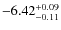 $\rm -6.42^{+0.09}_{-0.11}$