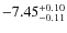 $\rm -7.45^{+0.10}_{-0.11}$