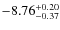 $\rm -8.76^{+0.20}_{-0.37}$