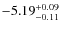 $\rm -5.19^{+0.09}_{-0.11}$