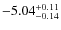 $\rm -5.04^{+0.11}_{-0.14}$