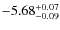 $\rm -5.68^{+0.07}_{-0.09}$
