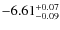 $\rm -6.61^{+0.07}_{-0.09}$