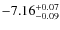 $\rm -7.16^{+0.07}_{-0.09}$