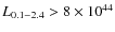 $L_{0.1{-}2.4}>8 \times 10^{44}$
