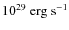 $10^{29}~{\rm erg~s^{-1}}$