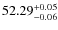 $ 52.29^{\rm + 0.05}_{- 0.06}$