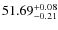 $ 51.69^{\rm + 0.08}_{- 0.21}$