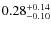 $ 0.28^{\rm + 0.14}_{- 0.10}$