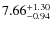 $ 7.66^{\rm + 1.30}_{- 0.94}$