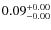 $ 0.09^{\rm + 0.00}_{- 0.00}$
