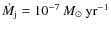$\dot{M}_{{\rm j}}=10^{-7}~{\rm\it M}_\odot~{\rm yr^{-1}}$