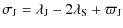 $\displaystyle \sigma_{\rm J}=\lambda_{\rm J}-2\lambda_{\rm S}+\varpi_{\rm J}$