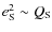 $e_{\rm S}^2\sim Q_{\rm S}$