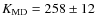 $K_{\rm MD} = 258 \pm 12$