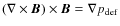 $(\nabla\times\vec{B})\times\vec{B} = \nabla p_{{\rm def}}$