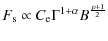 $\displaystyle F_{\rm s} \propto C_{\rm e}\Gamma^{1+\alpha}B^{\frac{p+1}{2}}$