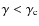 $\gamma < \gamma_{\rm c}$