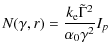 $\displaystyle N(\gamma,r)=
\frac{k_{\rm e}\tilde\Gamma^2}{\alpha_0\gamma^2}I_p$