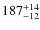 $\rm 187^{+14}_{-12}$