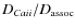 $D_{Ca {\sc ii}}/D_{\rm assoc}$