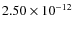 $2.50\times10^{-12}$