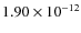 $1.90\times10^{-12}$