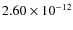 $2.60\times10^{-12}$