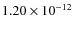 $1.20 \times 10^{-12}$