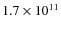$1.7\times 10^{11}$