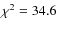 $\chi^2 = 34.6$