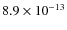 $8.9\times10^{-13}$