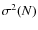 $\sigma^2(N)$